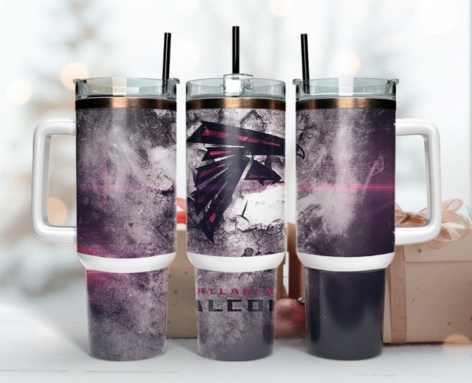 Atlanta Falcons Nfl Custom Stanley Quencher 40Oz Stainless Steel Tumbler With Handle