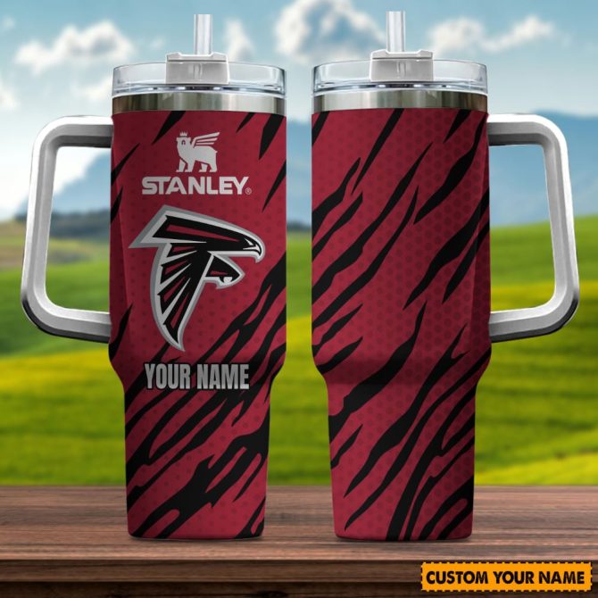 Atlanta Falcons Nfl Custom Stanley Quencher 40Oz Stainless Steel Tumbler With Handle