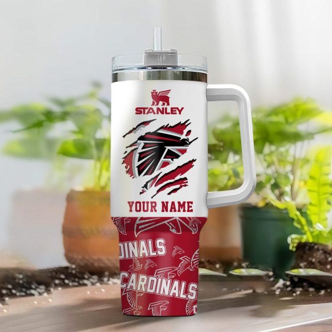 Atlanta Falcons Nfl Custom Stanley Quencher 40Oz Stainless Steel Tumbler With Handle - Image 2