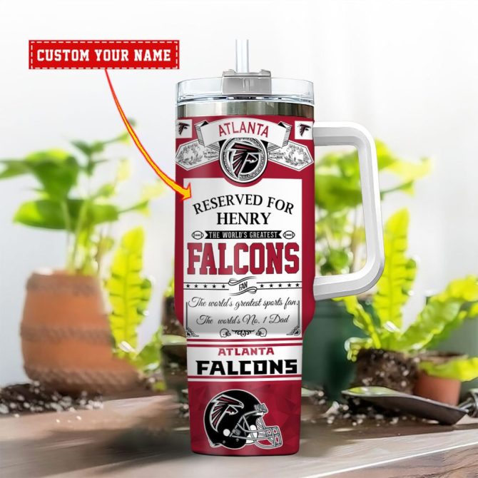 Atlanta Falcons Nfl Father #8217;S Day Custom Stanley Quencher 40Oz Stainless Steel - Image 2