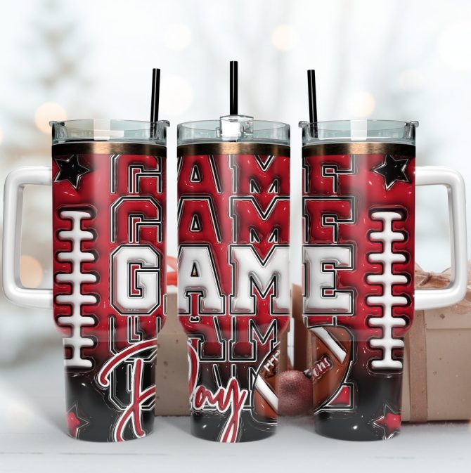 Atlanta Falcons Nfl Game Day Custom Stanley Quencher 40Oz Stainless Steel Tumbler With Handle