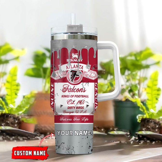 Atlanta Falcons Nfl Kings Of Football Custom Stanley Quencher 40Oz Stainless Steel Tumbler With Handle - Image 2