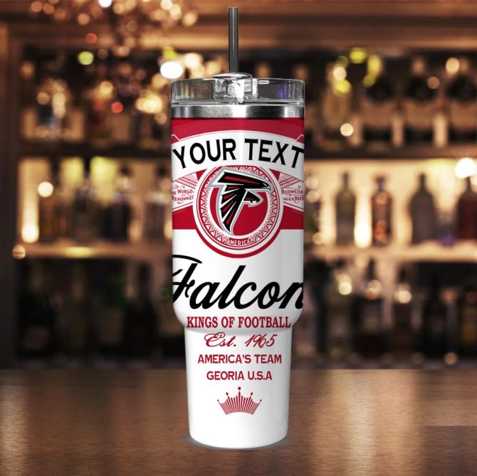 Atlanta Falcons Nfl Kings Of Football Custom Stanley Quencher 40Oz Stainless Steel Tumbler With Handle - Image 2