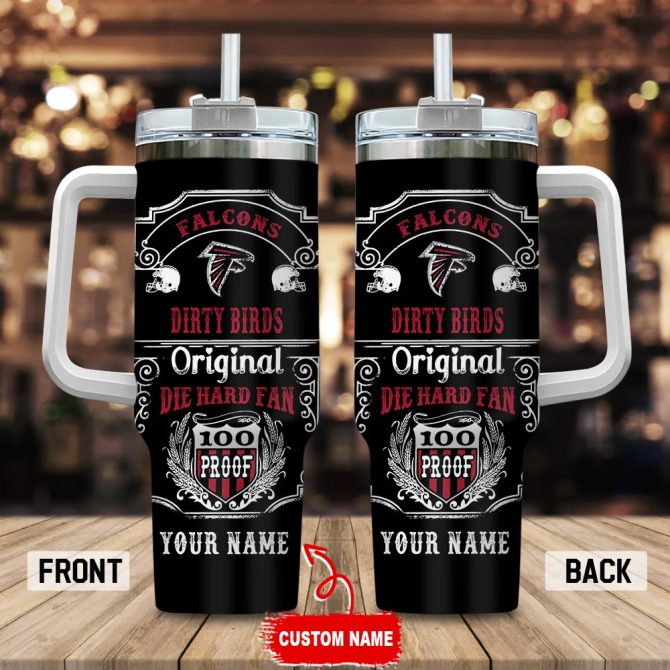 Atlanta Falcons Nfl Original Diehard Fan Custom Stanley Quencher 40Oz Stainless Steel Tumbler With Handle