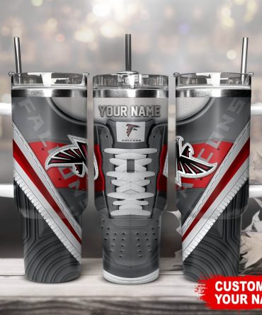 Atlanta Falcons Nfl Sneaker Custom Stanley Quencher 40Oz Stainless Steel Tumbler With Handle