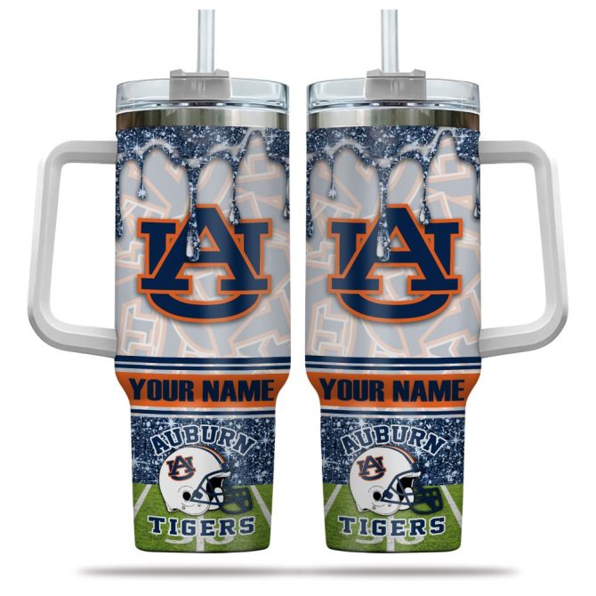 Auburn Tigers Ncaa Glitter Custom Stanley Quencher 40Oz Stainless Steel Tumbler With Handle - Image 5
