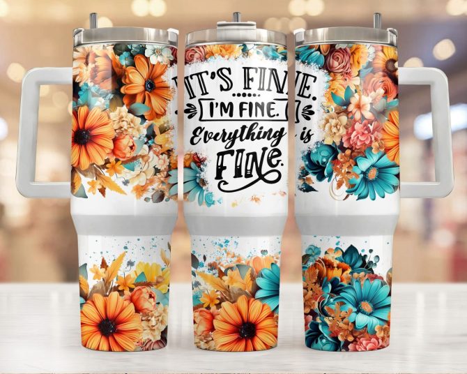 Autumn Harvest Custom Stanley Quencher 40Oz Stainless Steel Tumbler With Handle