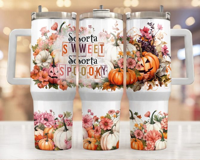 Autumn Harvest Custom Stanley Quencher 40Oz Stainless Steel Tumbler With Handle