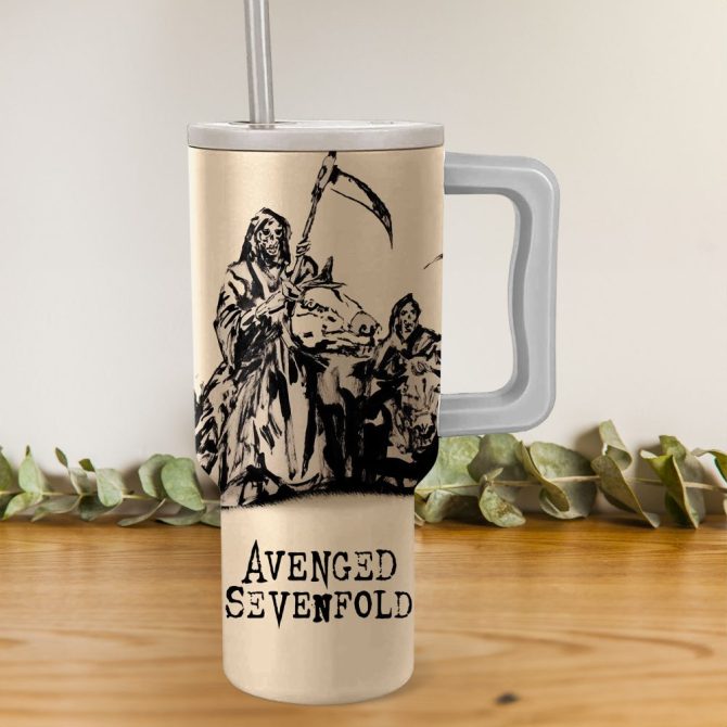 Avenged Sevenfold Music Custom Stanley Quencher 40Oz Stainless Steel Tumbler With Handle - Image 2