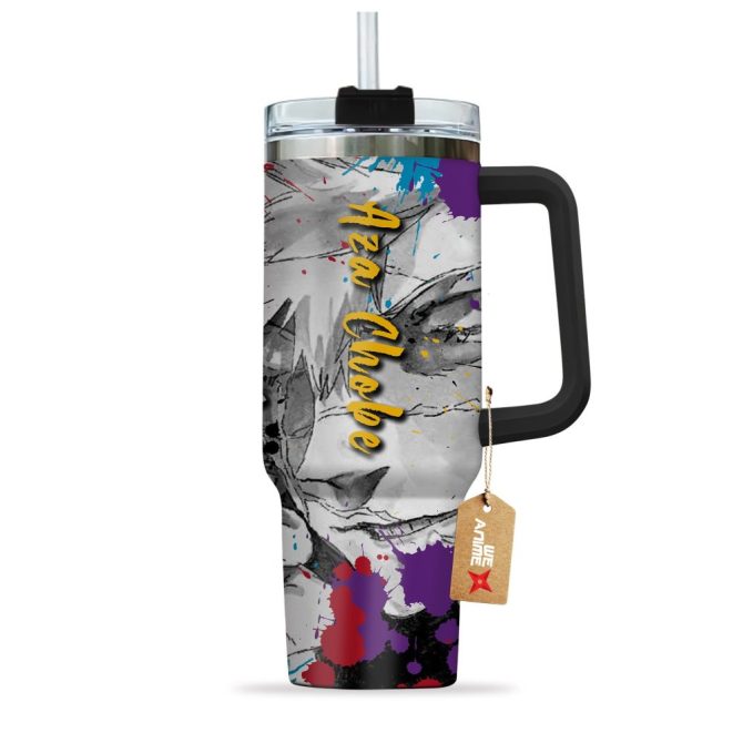 Aza Chobe Hell #8217;S Paradise: Jigokuraku Anime Custom Stanley Quencher 40Oz Stainless Steel Tumbler With Handle - Image 3