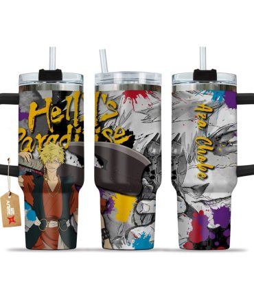 Aza Chobe Hell #8217;S Paradise: Jigokuraku Anime Custom Stanley Quencher 40Oz Stainless Steel Tumbler With Handle
