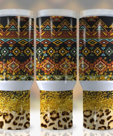 Aztec Pattern Custom Stanley Quencher 40Oz Stainless Steel Tumbler With Handle