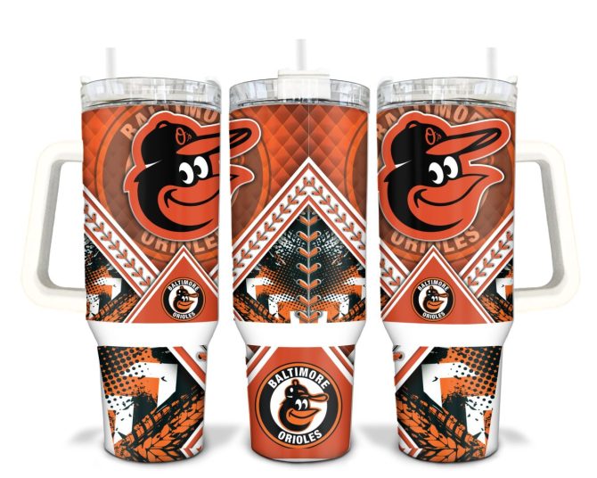 Baltimore Orioles Mlb Custom Stanley Quencher 40Oz Stainless Steel
