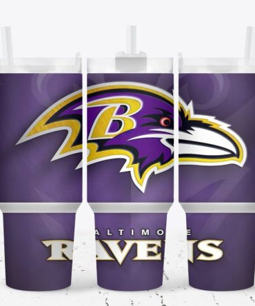 Baltimore Ravens Football Nfl Custom Stanley Quencher 40Oz Stainless Steel Tumbler With Handle