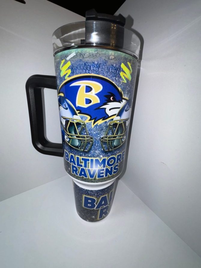 Baltimore Ravens Nfl Custom Stanley Quencher 40Oz Stainless Steel Tumbler With Handle - Image 4