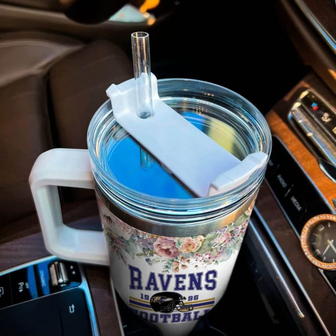 Baltimore Ravens Nfl Custom Stanley Quencher 40Oz Stainless Steel Tumbler With Handle - Image 5