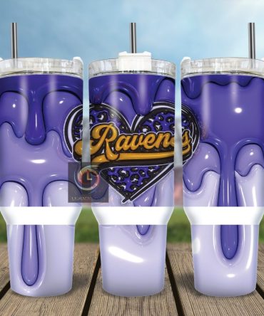 Baltimore Ravens Nfl Custom Stanley Quencher 40Oz Stainless Steel Tumbler With Handle