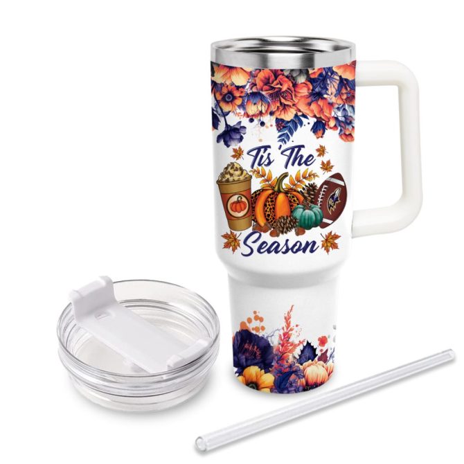 Baltimore Ravens Nfl Custom Stanley Quencher 40Oz Stainless Steel Tumbler With Handle - Image 4