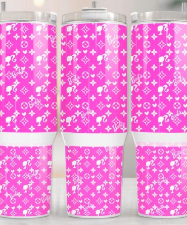 Barbie Hot Pink Custom Stanley Quencher 40Oz Stainless Steel Tumbler With Handle