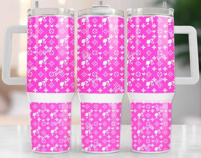 Barbie Hot Pink Custom Stanley Quencher 40Oz Stainless Steel Tumbler With Handle