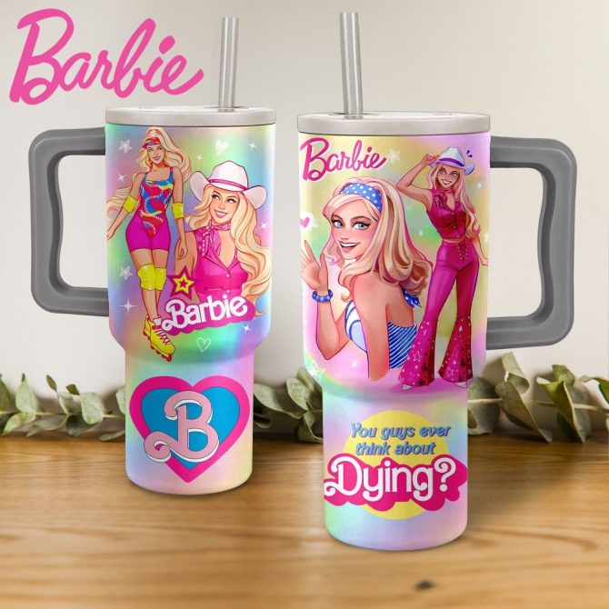 Barbie Movies Custom Stanley Quencher 40Oz Stainless Steel Tumbler With Handle