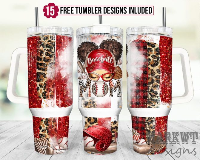 Baseball Red Baseball Custom Stanley Quencher 40Oz Stainless Steel Tumbler With Handle