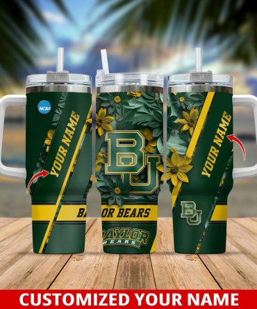 Baylor Bears Ncaa Custom Stanley Quencher 40Oz Stainless Steel Tumbler With Handle