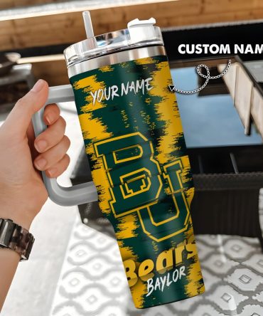 Baylor Bears Ncaa Custom Stanley Quencher 40Oz Stainless Steel Tumbler With Handle