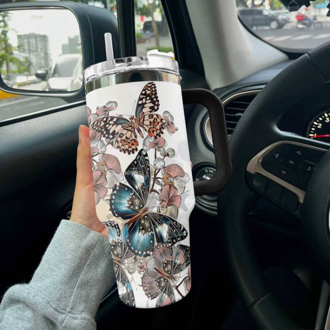 Beautiful Butterfly Custom Stanley Quencher 40Oz Stainless Steel - Image 4