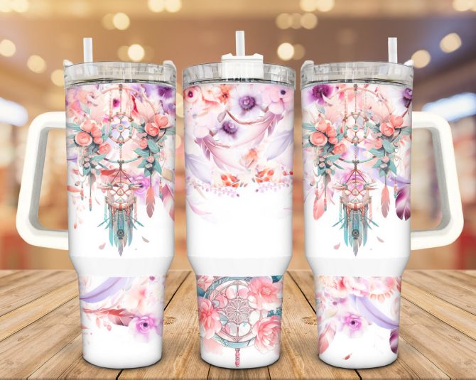 Beautiful Dreamcatcher Custom Stanley Quencher 40Oz Stainless Steel Tumbler With Handle