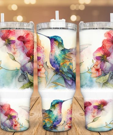 Beautiful Hummingbird Custom Stanley Quencher 40Oz Stainless Steel Tumbler With Handle