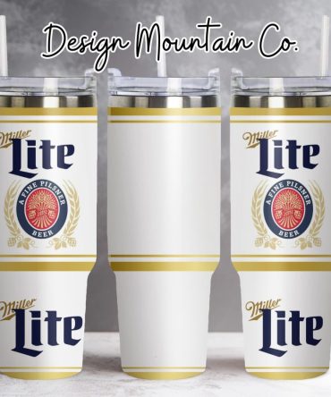 Beer Miller Lite Custom Stanley Quencher 40Oz Stainless Steel Tumbler With Handle