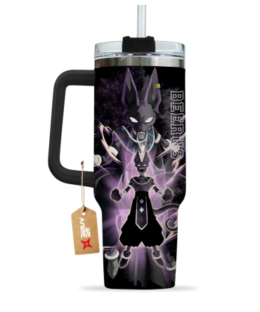 Beerus Dragon Ball Anime Custom Stanley Quencher 40Oz Stainless Steel Tumbler With Handle