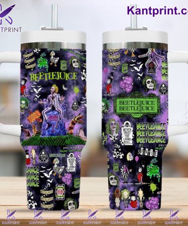Beetlejuice Movies Custom Stanley Quencher 40Oz Stainless Steel