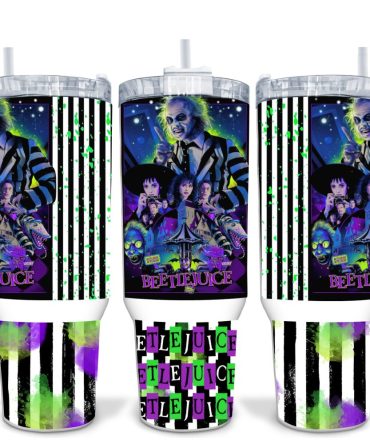 Beetlejuice Movies Custom Stanley Quencher 40Oz Stainless Steel