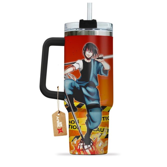 Benimaru Shinmon Fire Force Anime Custom Stanley Quencher 40Oz Stainless Steel Tumbler With Handle - Image 4