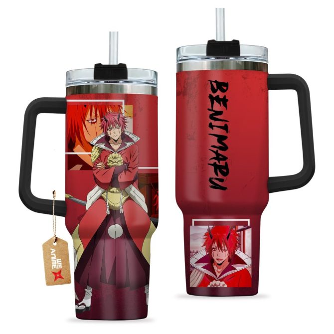 Benimaru That Time I Got Reincarnated As A Slime Anime Custom Stanley Quencher 40Oz Stainless Steel Tumbler With Handle - Image 2