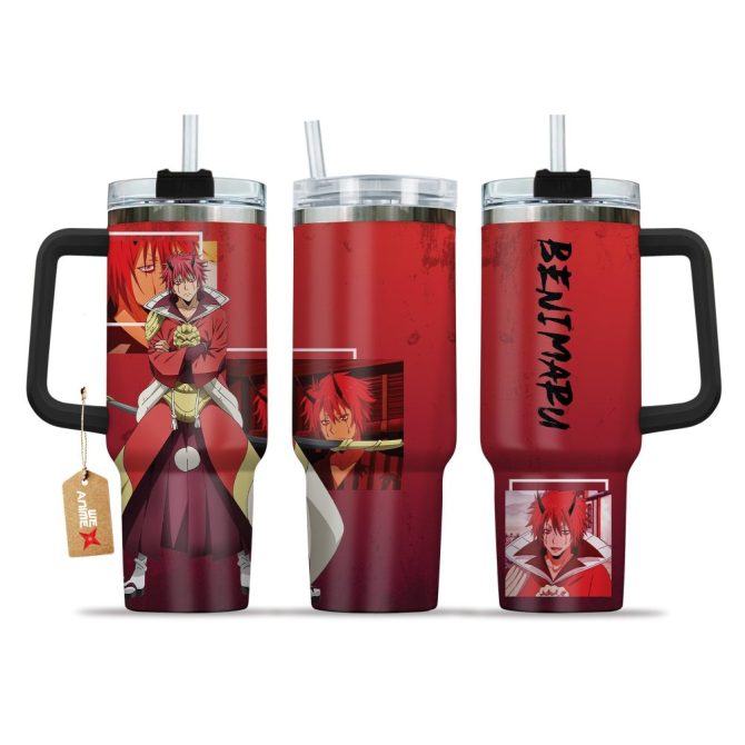 Benimaru That Time I Got Reincarnated As A Slime Anime Custom Stanley Quencher 40Oz Stainless Steel Tumbler With Handle