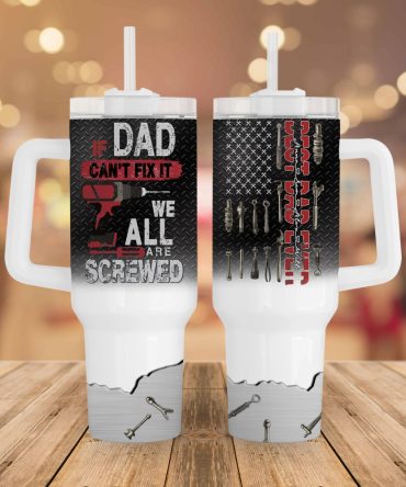 Best Dad Ever Father #8217;S Day Custom Stanley Quencher 40Oz Stainless Steel Tumbler With Handle