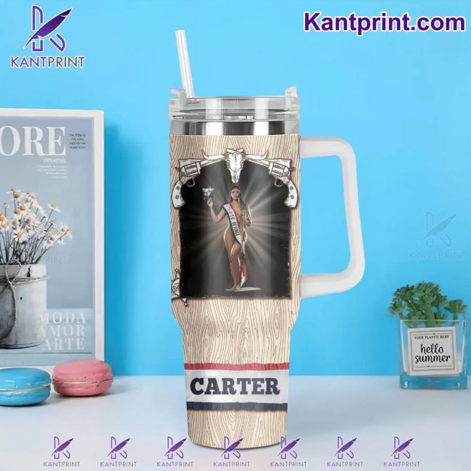 Beyonce Cowboy Carter Music Custom Stanley Quencher 40Oz Stainless Steel - Image 2
