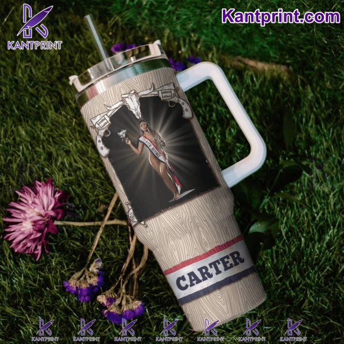 Beyonce Cowboy Carter Music Custom Stanley Quencher 40Oz Stainless Steel - Image 3