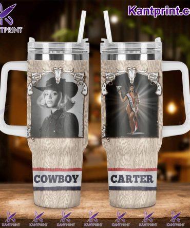 Beyonce Cowboy Carter Music Custom Stanley Quencher 40Oz Stainless Steel