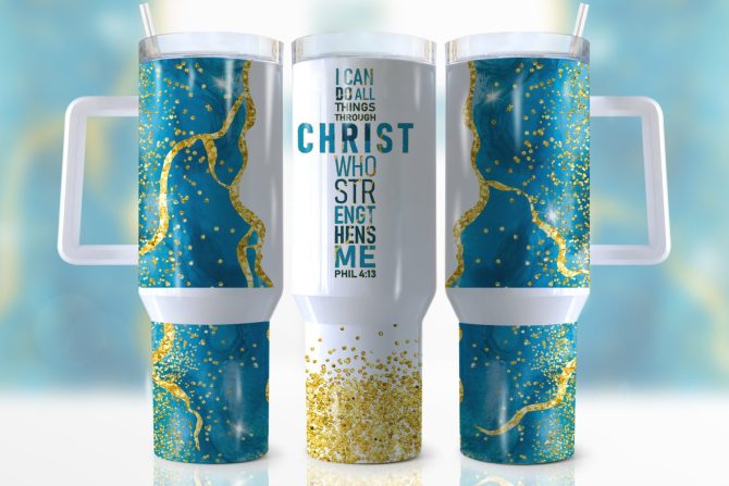 Bible Verse Custom Stanley Quencher 40Oz Stainless Steel Tumbler With Handle
