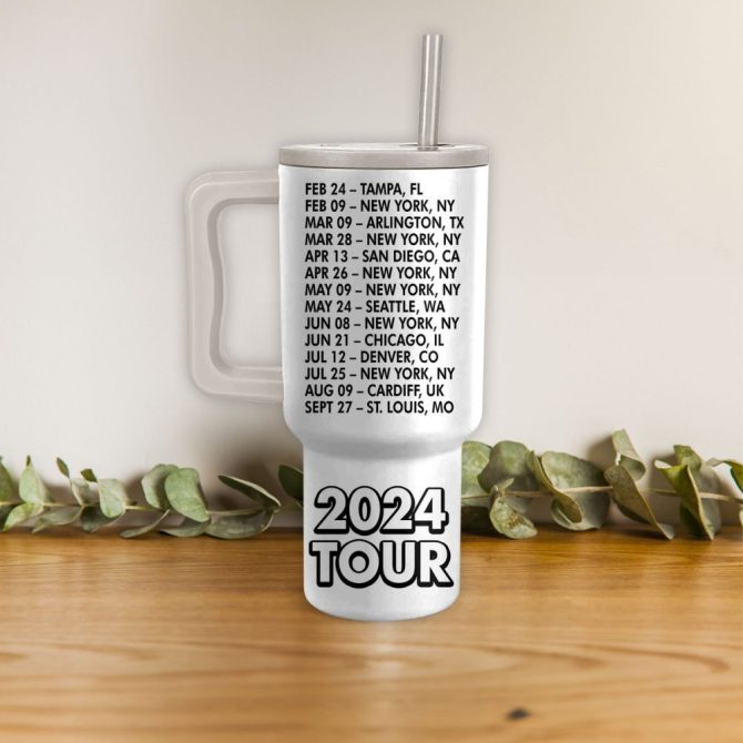 Billy Joel 2024 Tour Music Custom Stanley Quencher 40Oz Stainless Steel Tumbler With Handle - Image 3