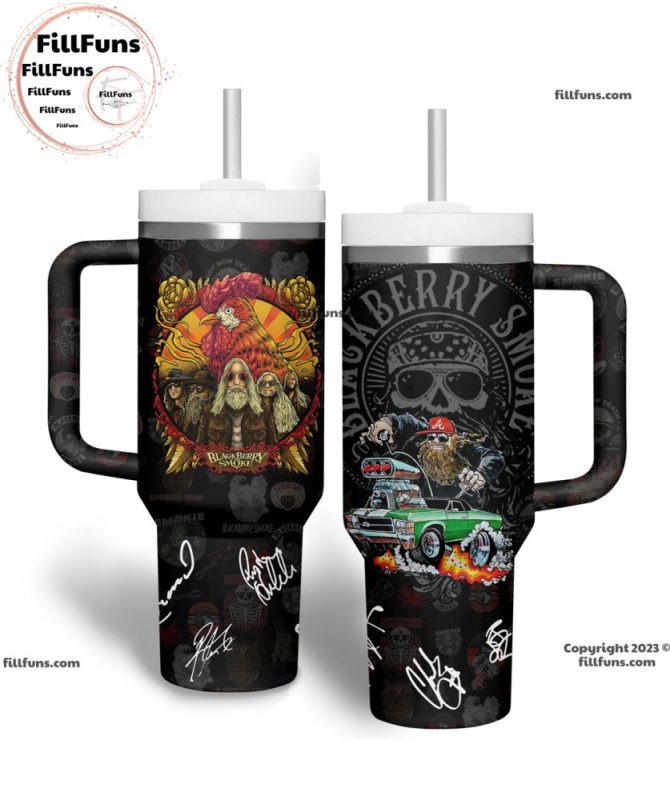 Blackberry Smoke Music Custom Stanley Quencher 40Oz Stainless Steel Tumbler With Handle - Image 2