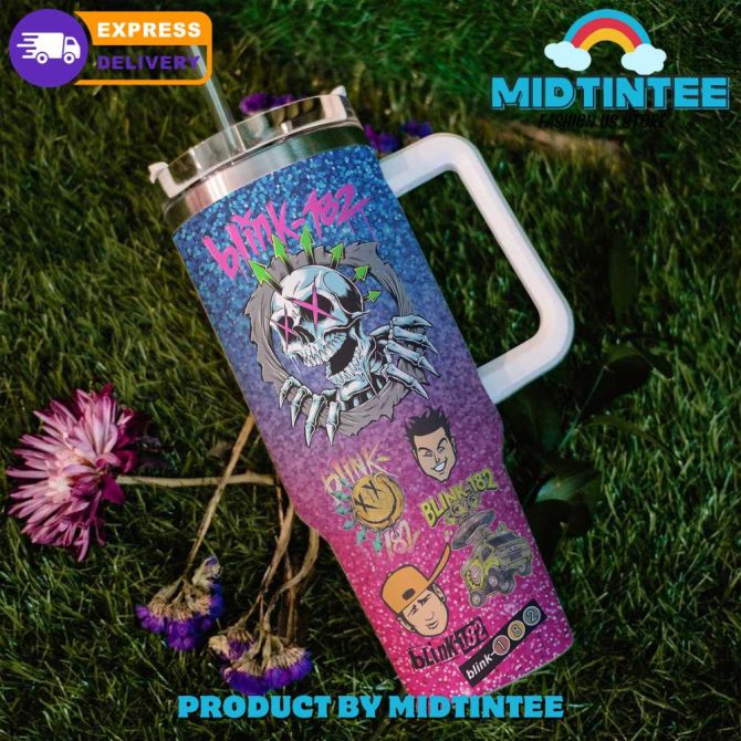 Blink 182 One More Time Music Custom Stanley Quencher 40Oz Stainless Steel Tumbler With Handle - Image 2