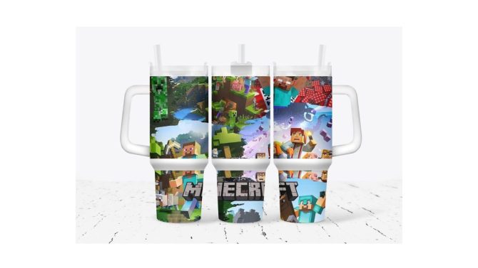 Blocks Building Minecraft Games Custom Stanley Quencher 40Oz Stainless Steel Tumbler With Handle