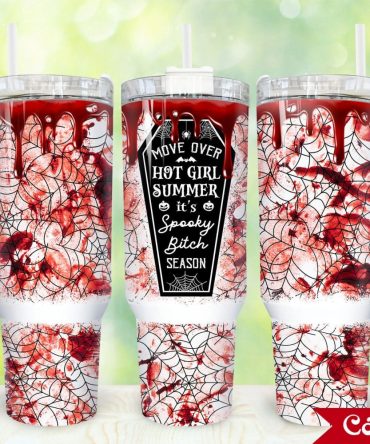 Blood Halloween Custom Stanley Quencher 40Oz Stainless Steel Tumbler With Handle