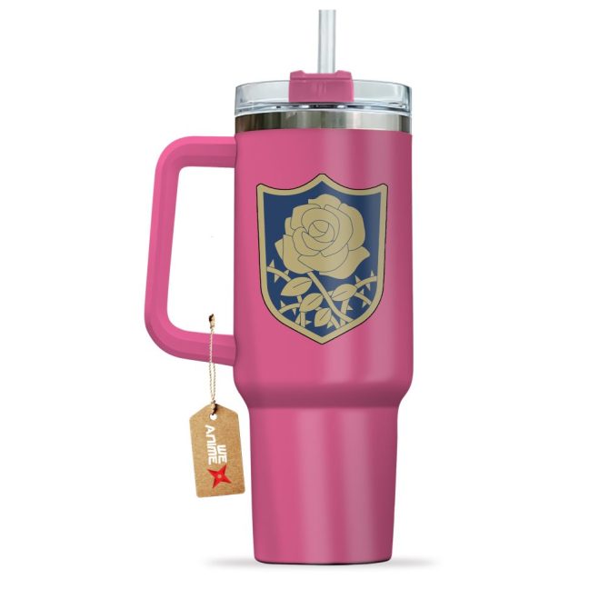Blue Rose Black Clover Anime Custom Stanley Quencher 40Oz Stainless Steel Tumbler With Handle - Image 4
