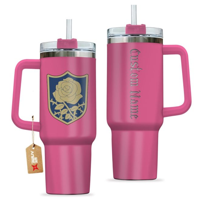 Blue Rose Black Clover Anime Custom Stanley Quencher 40Oz Stainless Steel Tumbler With Handle - Image 2